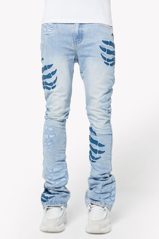 GUAPI AQUA BLUE HELL DRAGGER DENIM