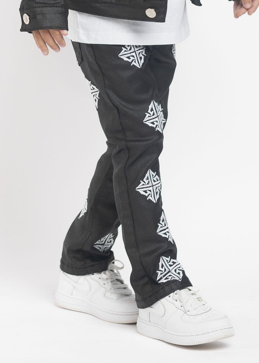 GUAPI OBSIDIAN BLACK WAXED KID DENIM SET