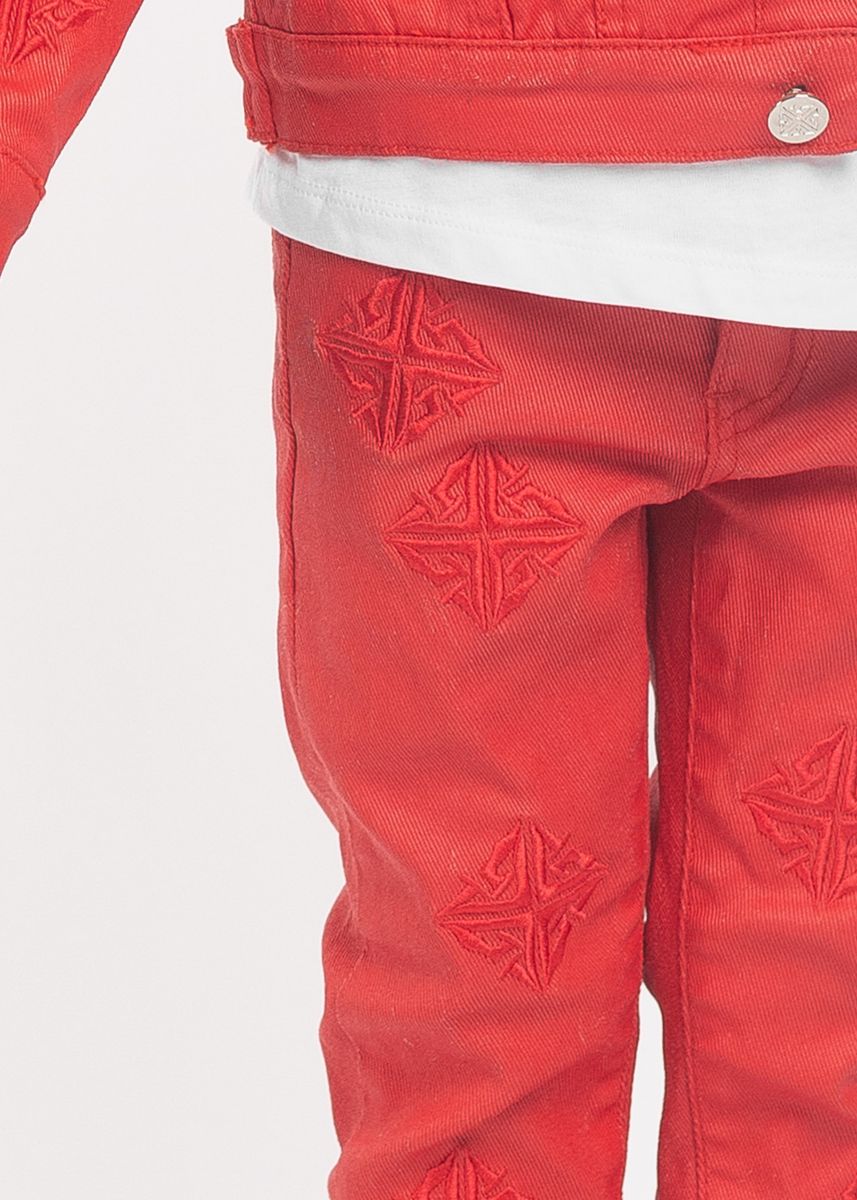 GUAPI CRIMSON RED WAXED KIDS DENIM SET