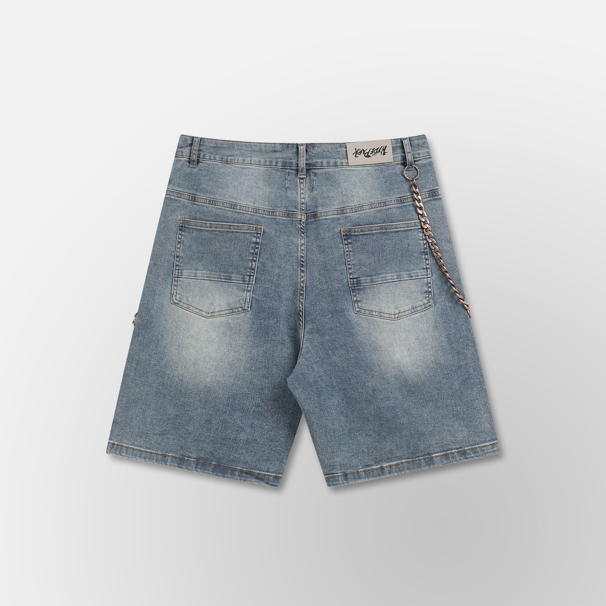 HP BLUE STUDDED PARK VELOCITY DENIM SHORTS