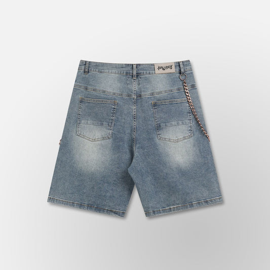 HP BLUE STUDDED PARK VELOCITY DENIM SHORTS