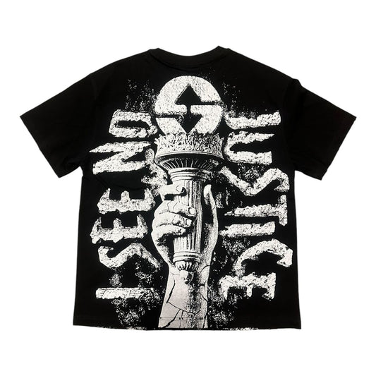 SYNDICATE 'NO JUSTICE' TEE - BLACK