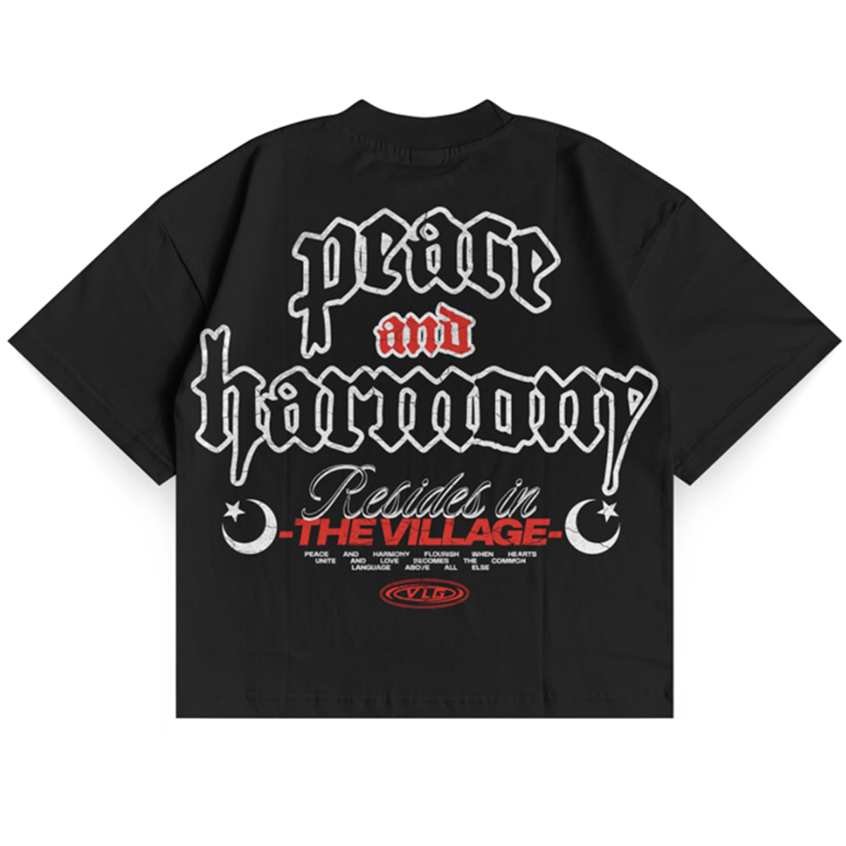 VLG PEACE AND HARMONY TEE - BLACK