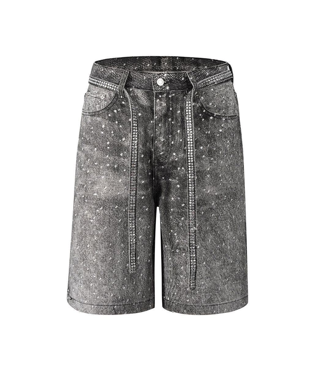 UNDVLPD NOIR RHINESTONE SHORTS