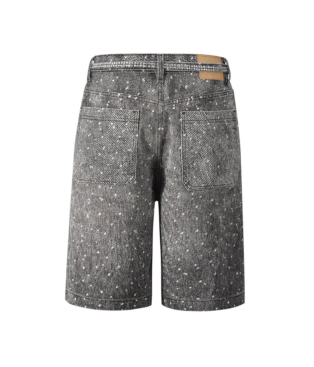UNDVLPD NOIR RHINESTONE SHORTS