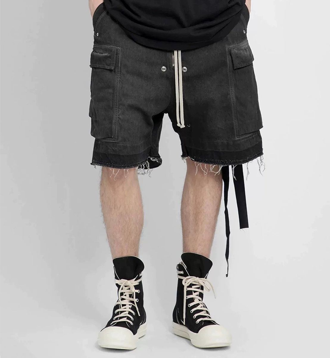 UNDVLPD AZUL DRAWSTRING DENIM CARGO SHORTS