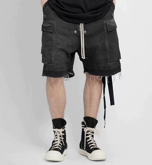 UNDVLPD AZUL DRAWSTRING DENIM CARGO SHORTS