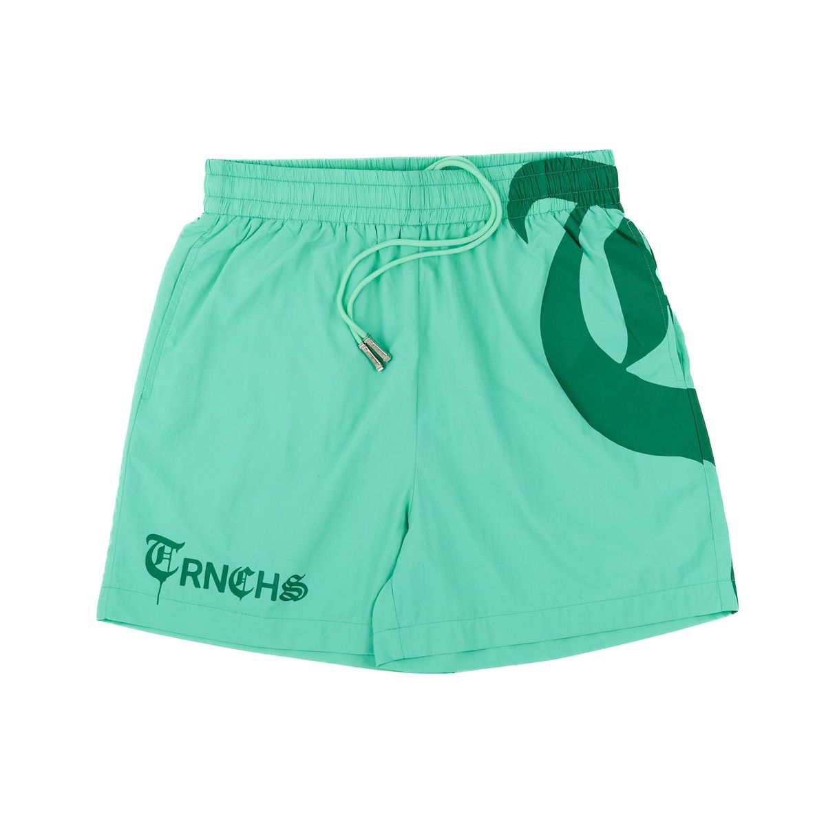 TRNCHS "SIROCCO" NYLON GREEN SHORTS