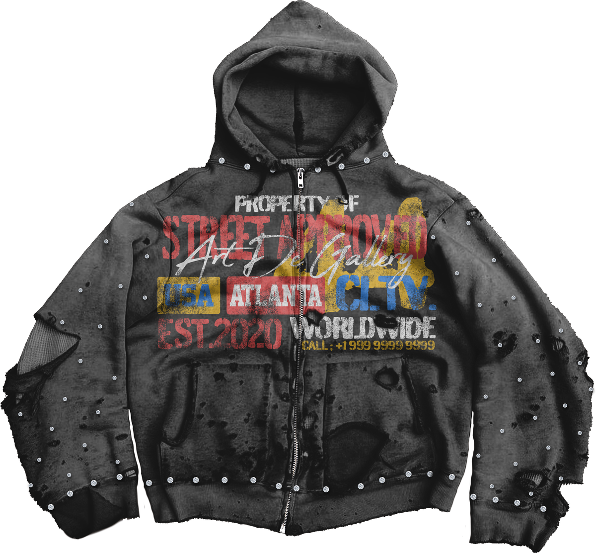 STREET APPROVED HOODIE - BLACK