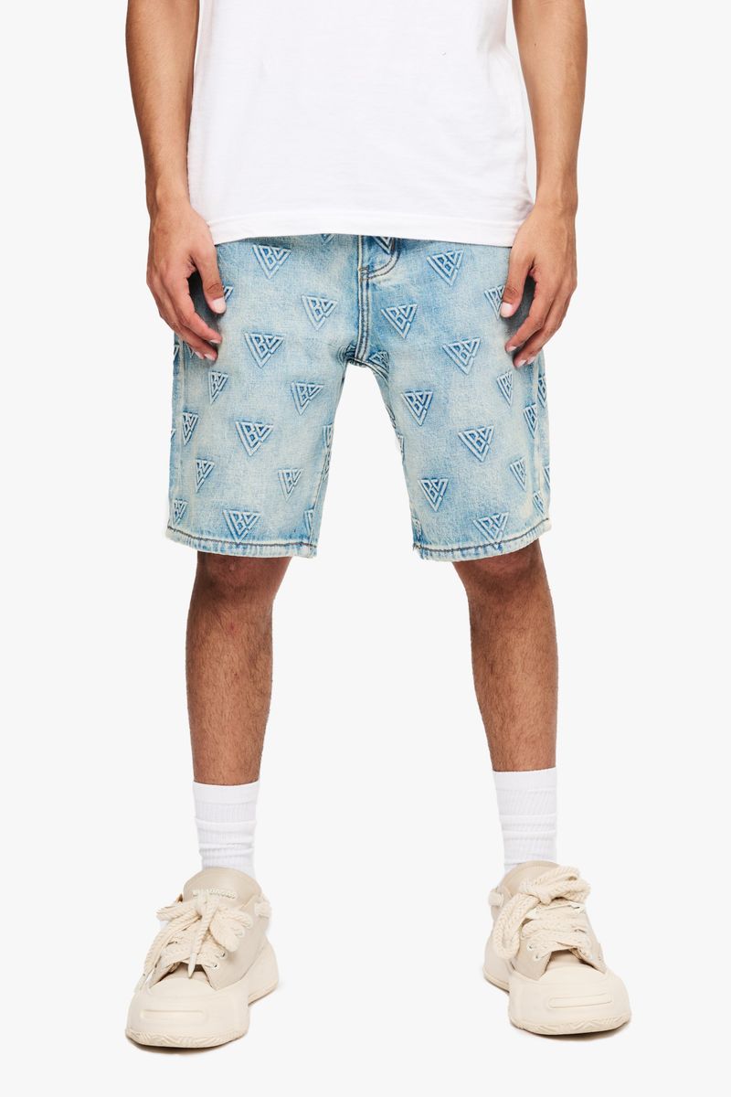Valabasas Blue Wash Press Shorts