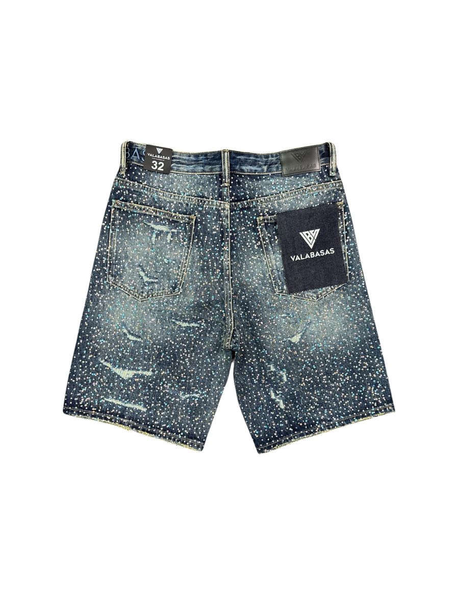 VALABASAS "WEAR" DENIM SHORTS - BLUE