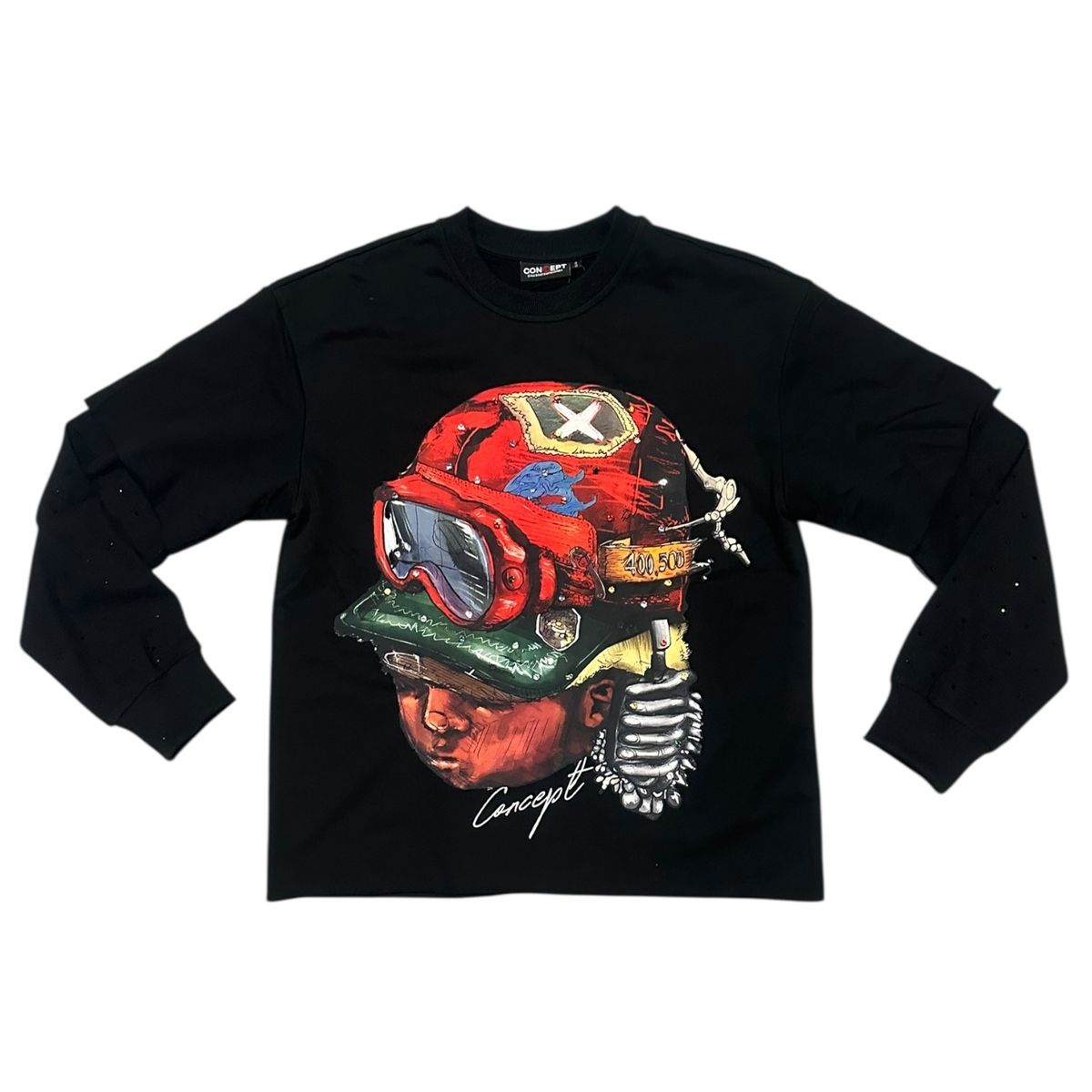 CONCEPT - CAPTAIN LS TEE - BLACK