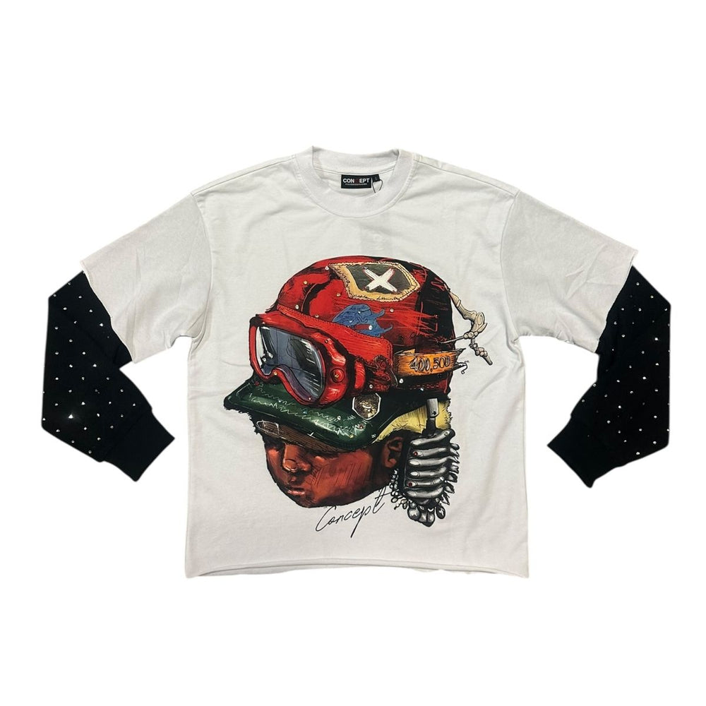 CONCEPT - CAPTAIN LS TEE - WHT
