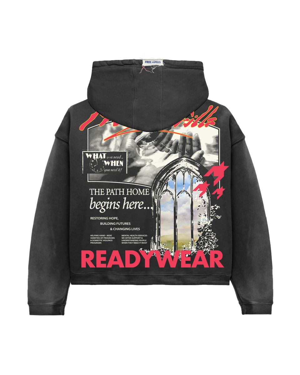 FR REHAB HOODIE - BLACK