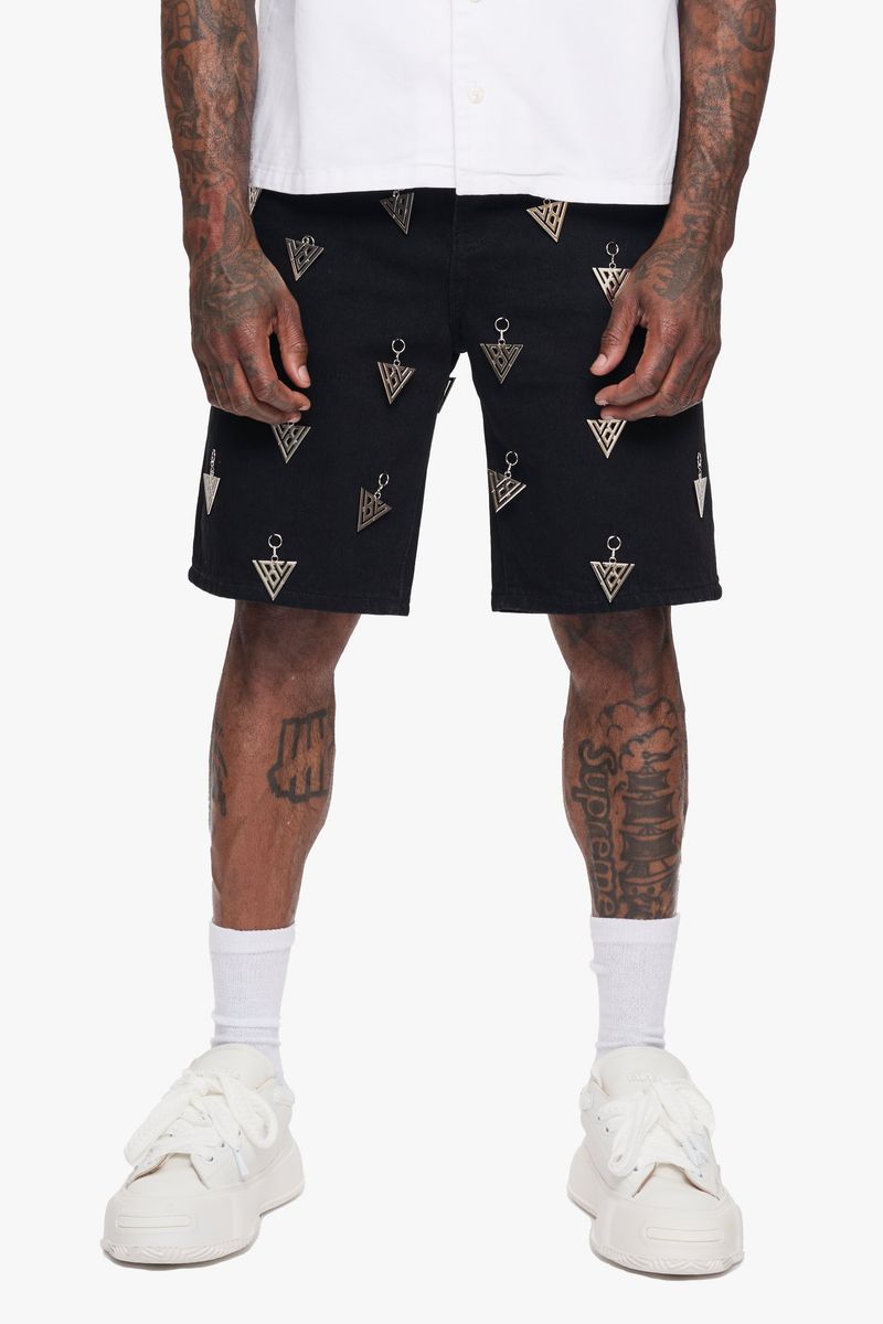 Valabasas Ascension Jet Black Denim Shorts