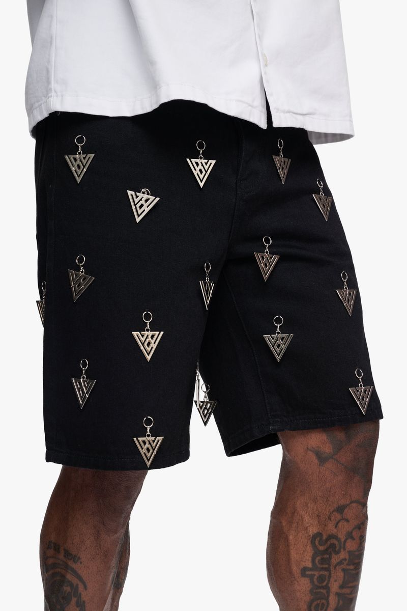 Valabasas Ascension Jet Black Denim Shorts