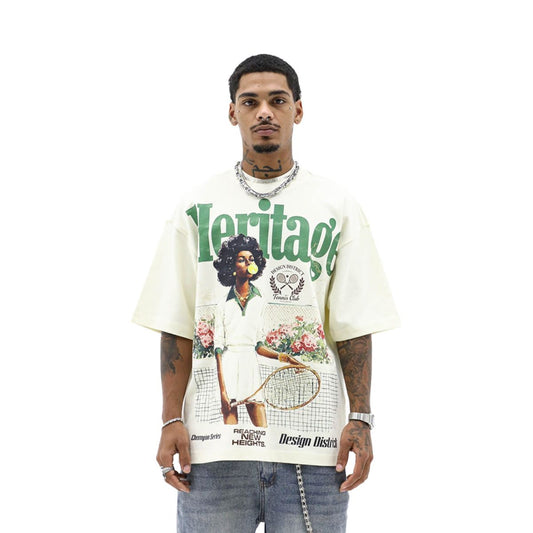 HD 'HERITAGE RACQUET CO' TEE
