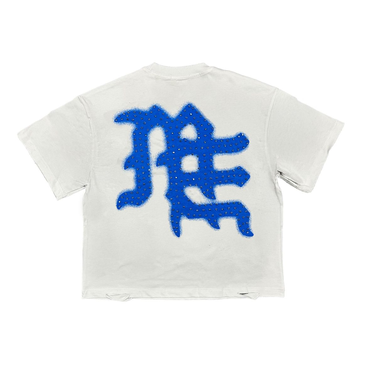 ME BLUE 'END' RHINESTONE TEE