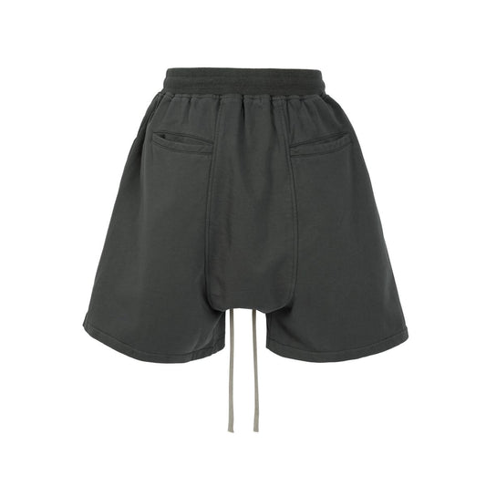 UNDVLPD GREY ZIP DRAWSTRING CARGO SHORTS