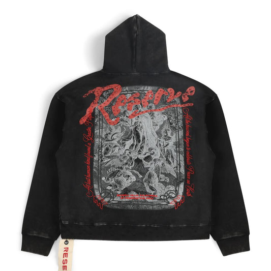 RESERVE HEAVENS HOODIE - BLACK