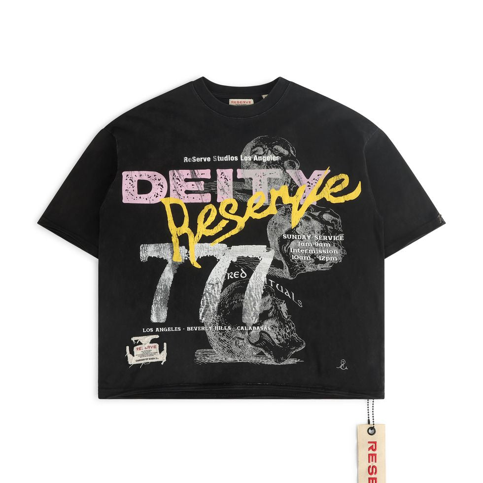 RESERVE SKULLY TEE - BLACK