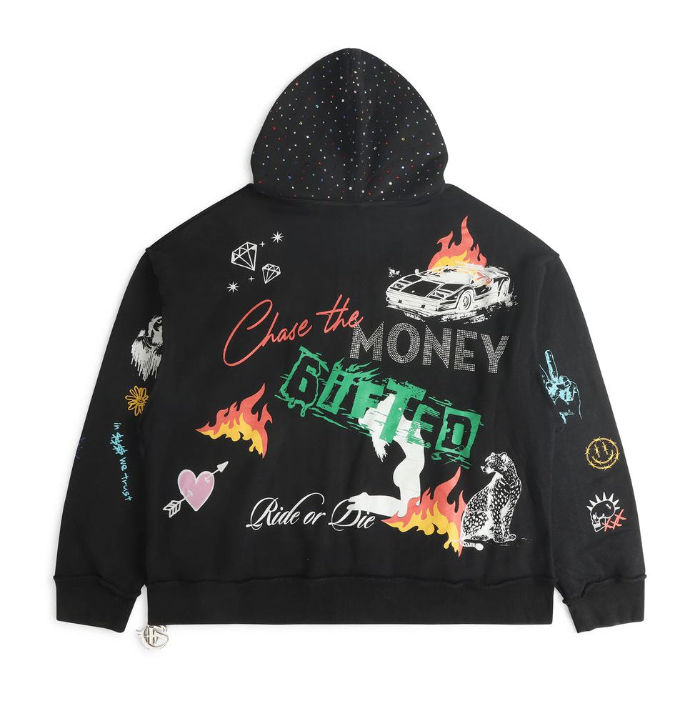 GFTD CHASE MONEY HOODIE - BLACK