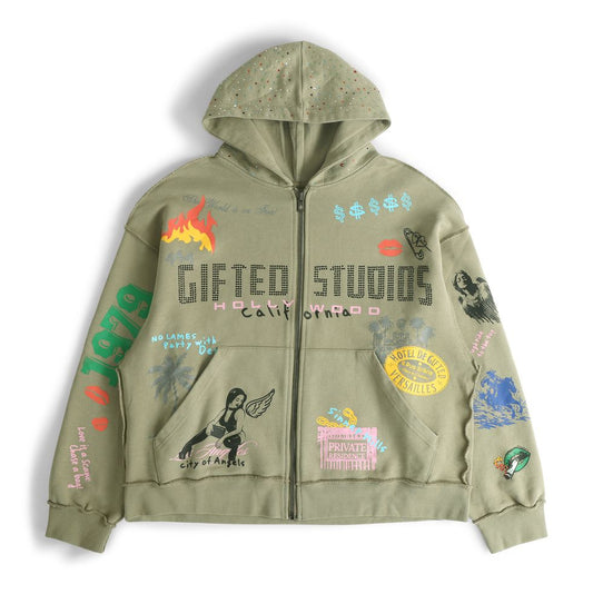 GFTD CHASE MONEY HOODIE - OLIVE
