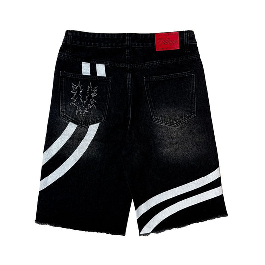 VILLAGE PATCHWORK SHORTS - BLACK