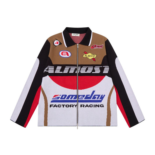 AS MOTO KNIT JACKET - RED