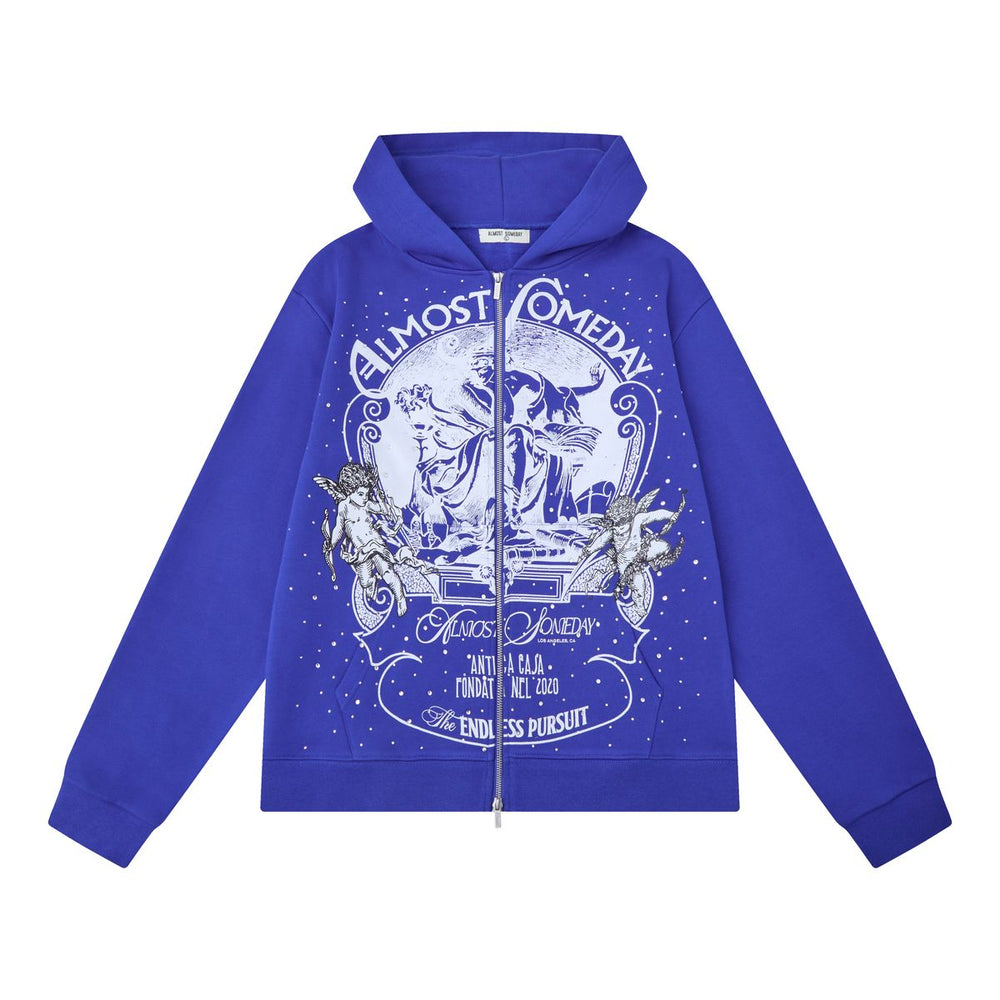 AS LAVISH ZIPUP HOODIE - BLUE