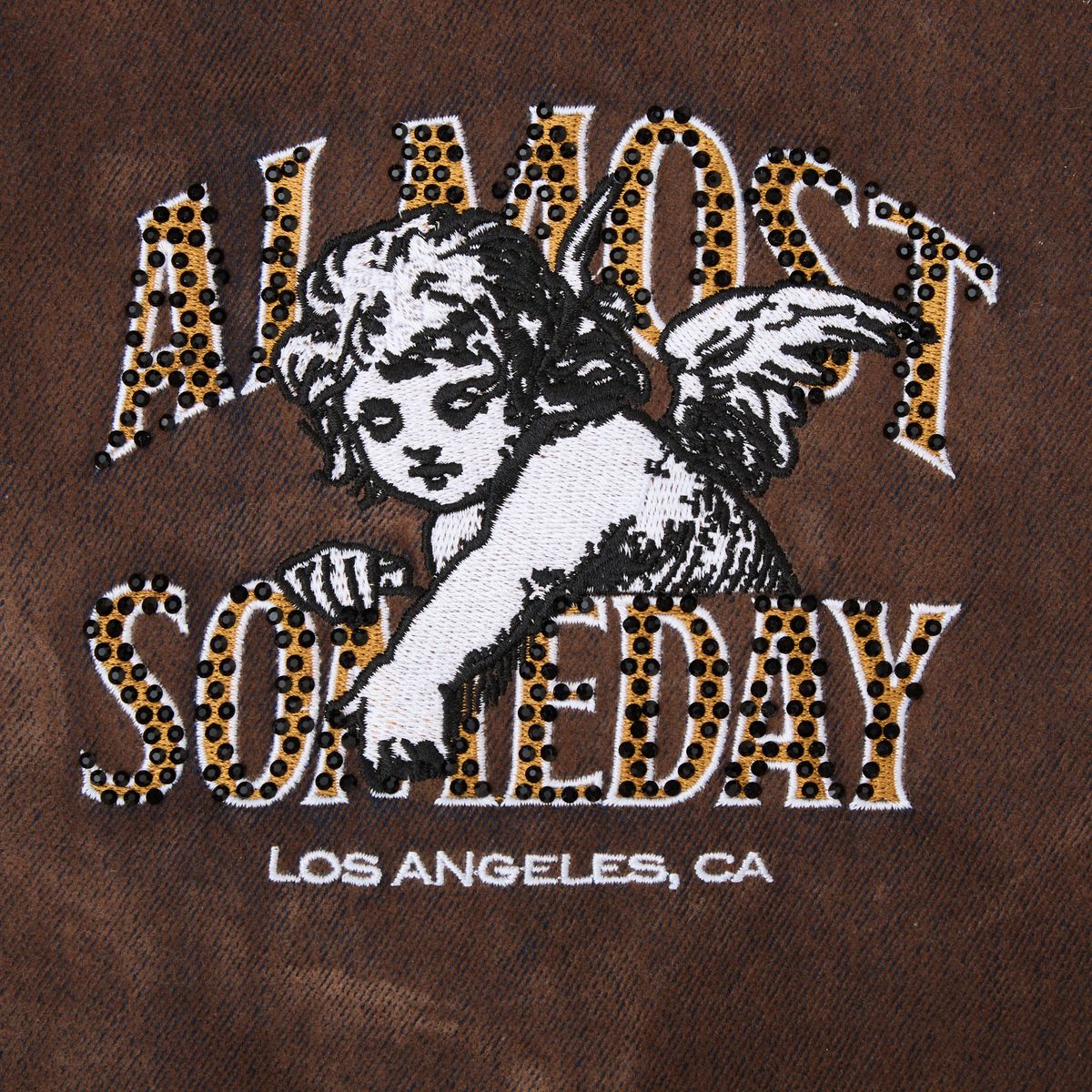 AS UPSCALE VELOUR JACKET - BROWN