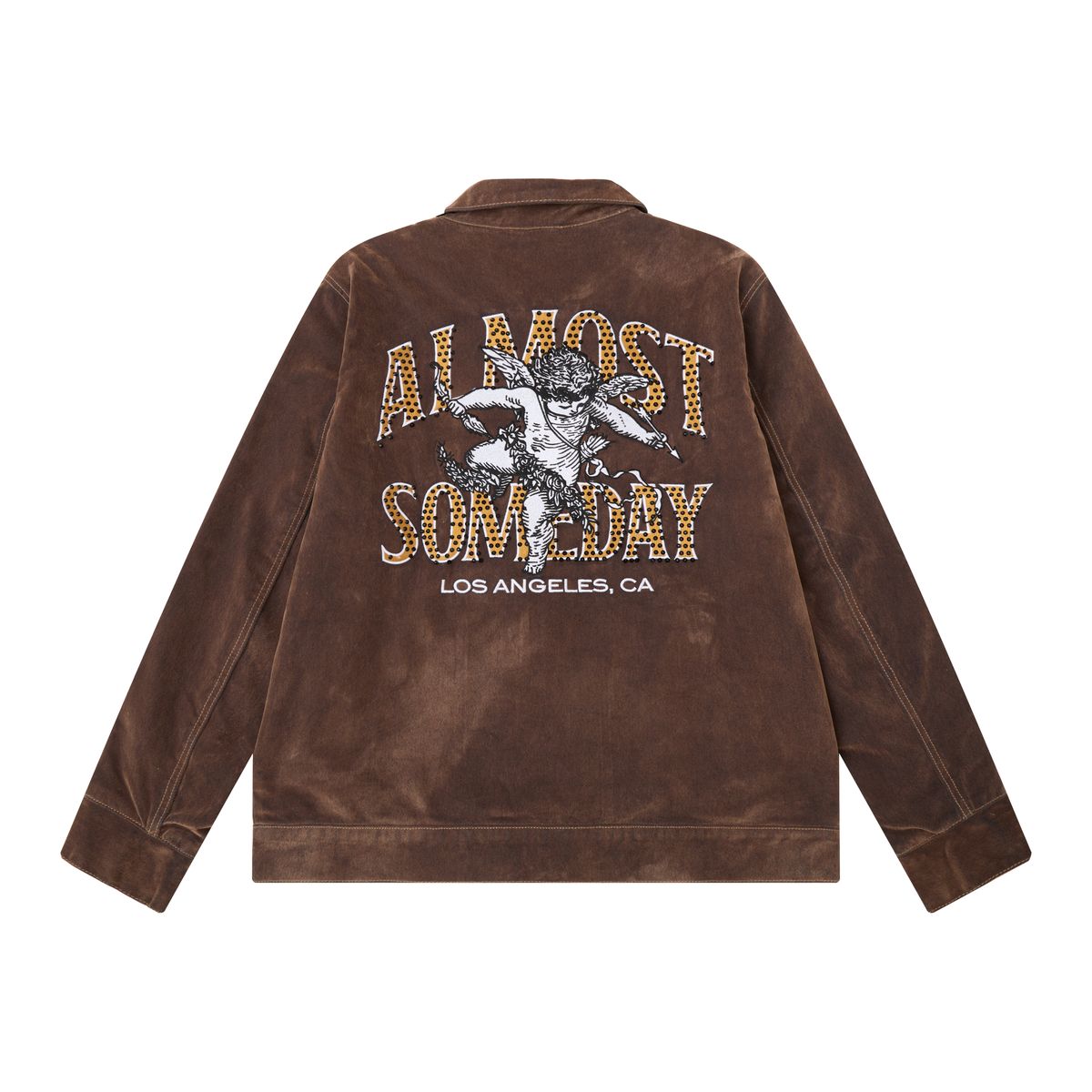 AS UPSCALE VELOUR JACKET - BROWN