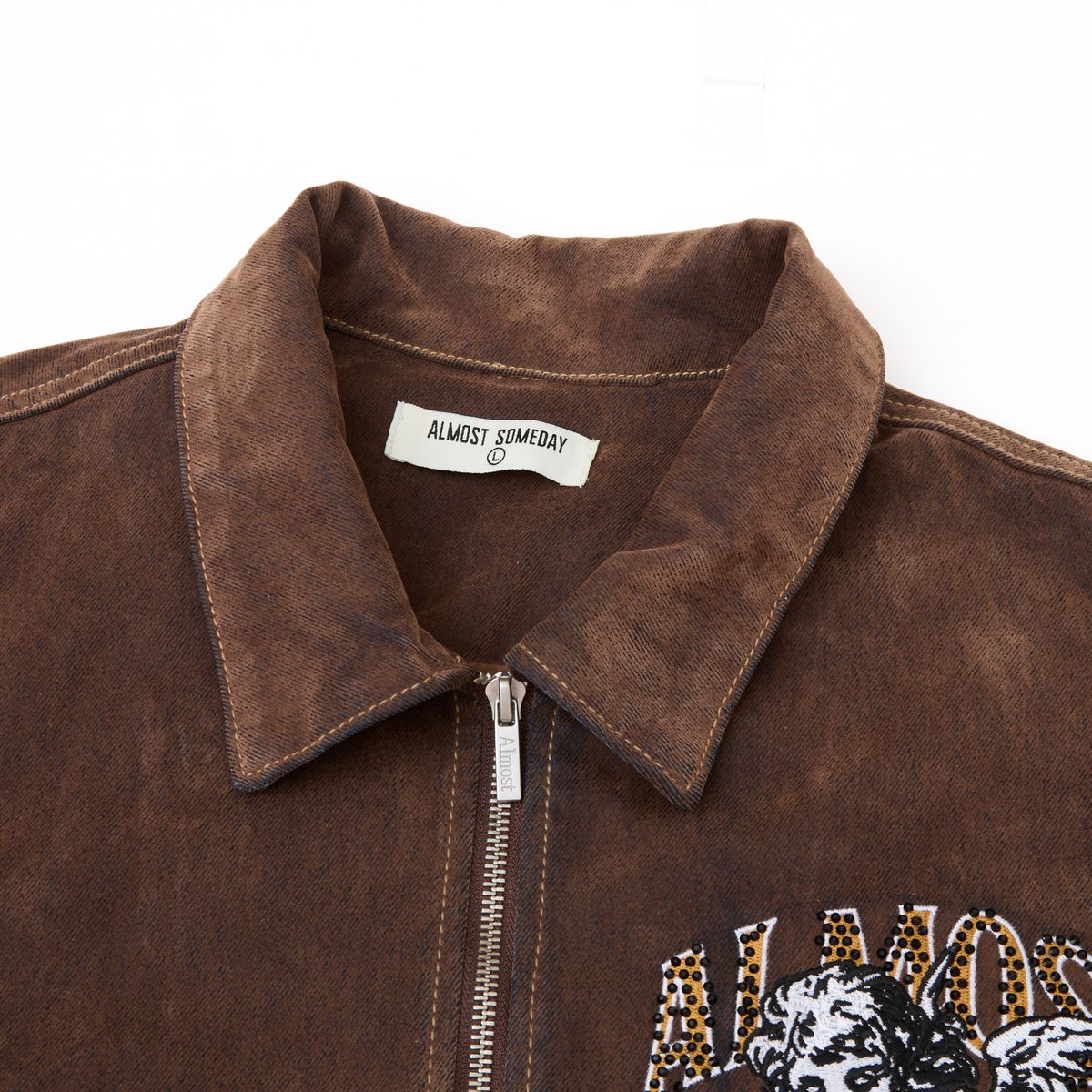 AS UPSCALE VELOUR JACKET - BROWN