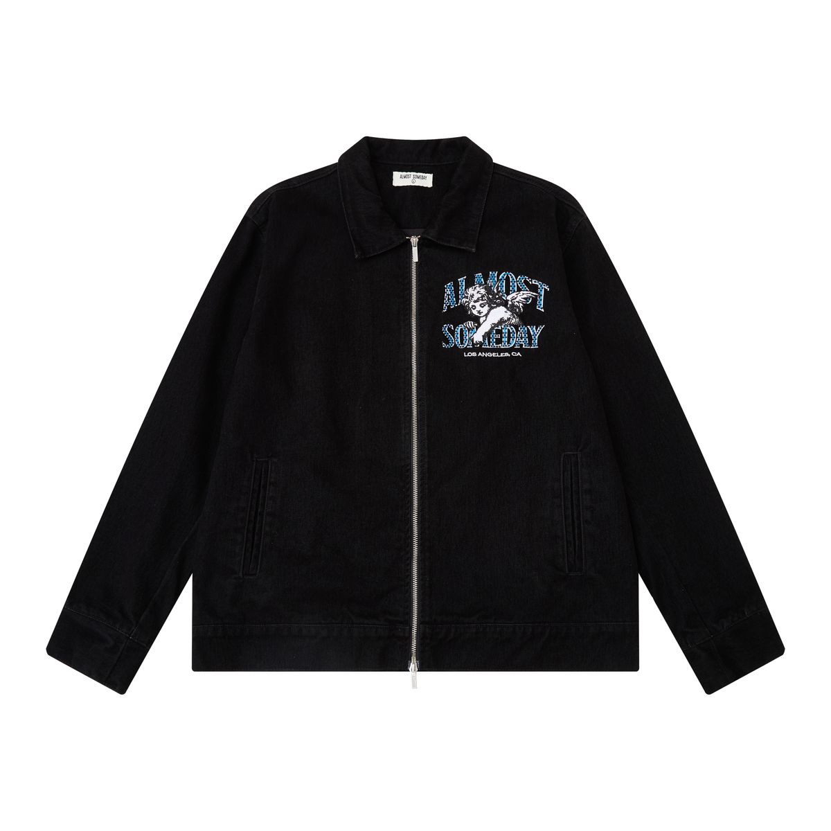 AS UPSCALE VELOUR JACKET - BLACK
