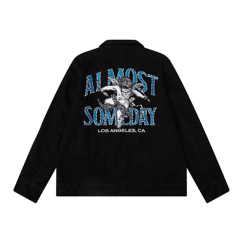 AS UPSCALE VELOUR JACKET - BLACK