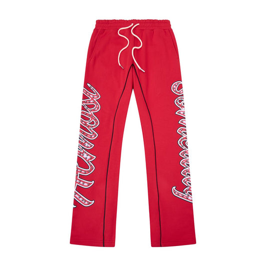 AS  ZEPPLIN FLARE BOTTOMS - RED