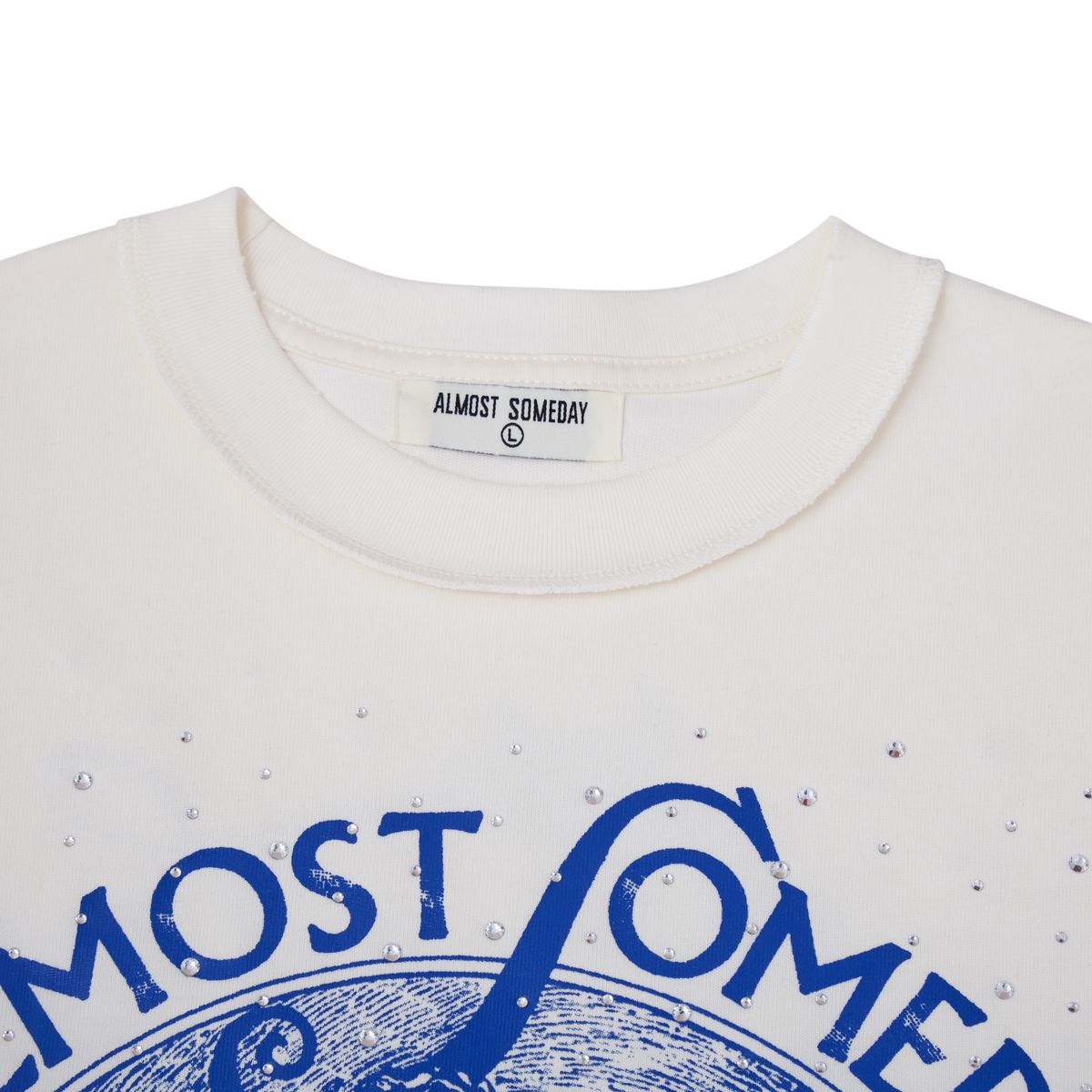 AS LAVISH TEE - CREAM/BLUE