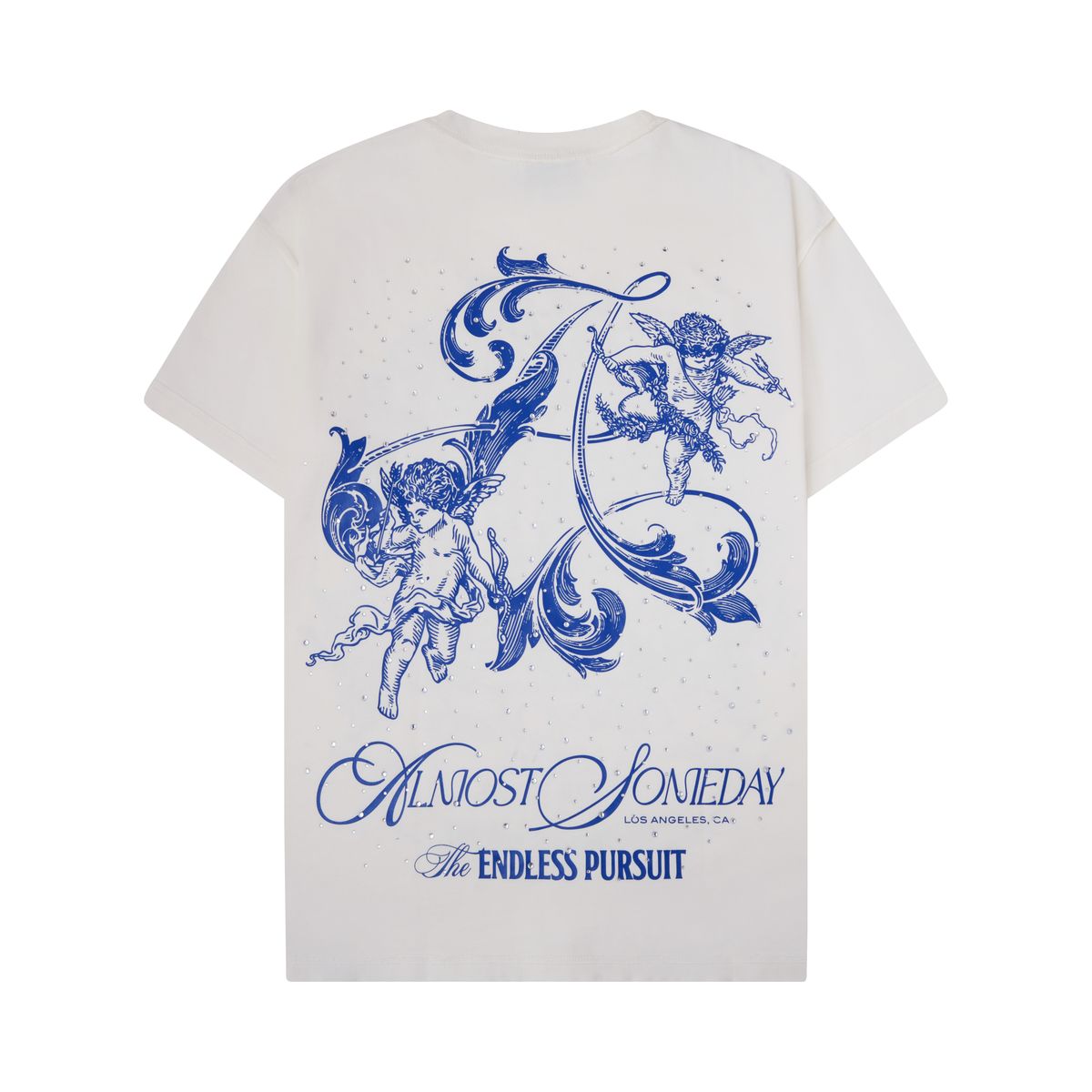 AS LAVISH TEE - CREAM/BLUE