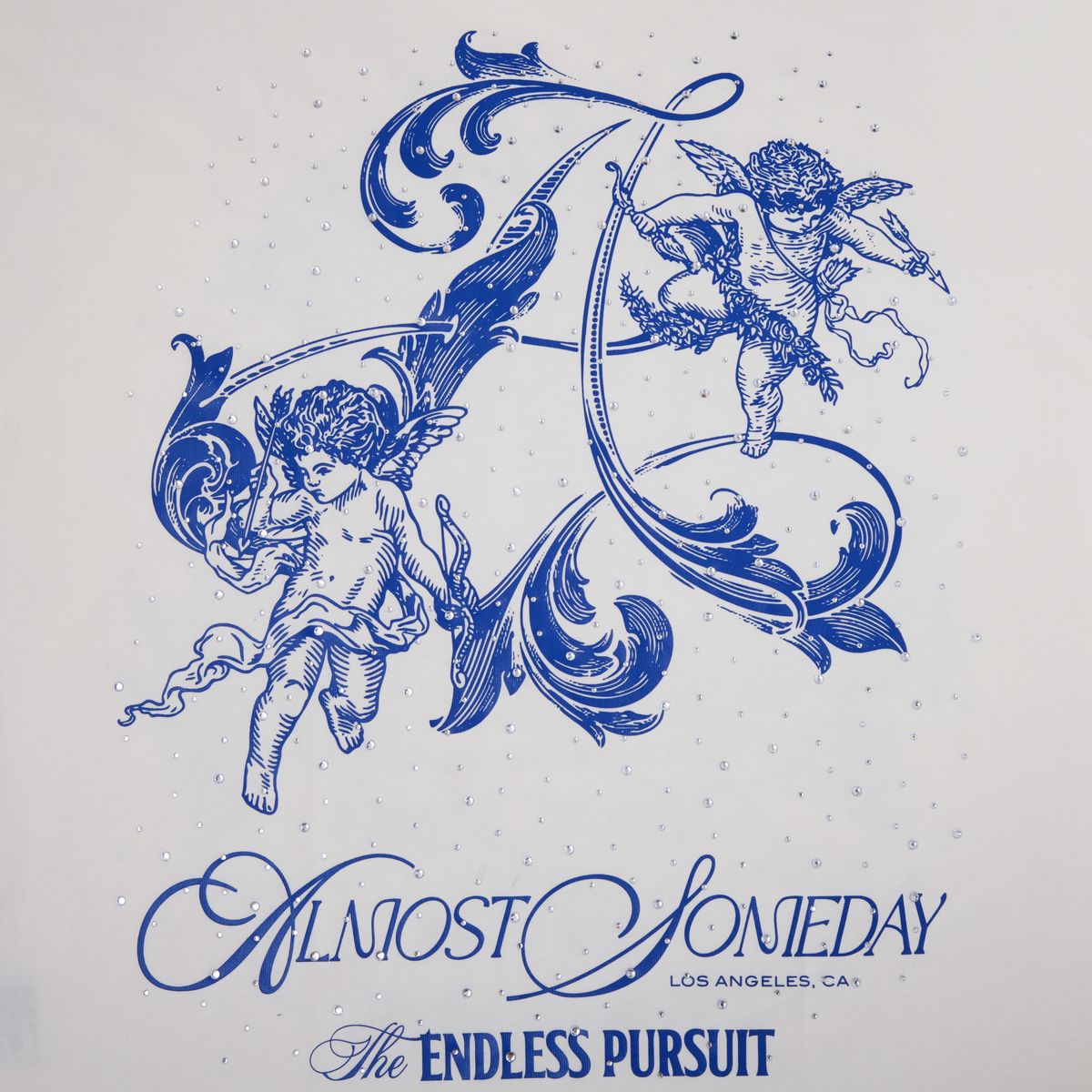 AS LAVISH TEE - CREAM/BLUE