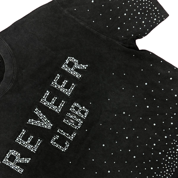 RVR "CLUB" BLACK CROP TEE