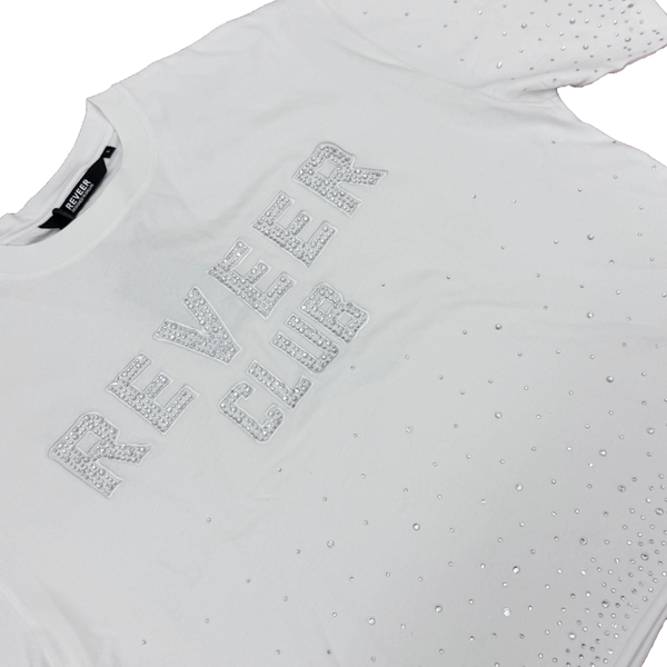 RVR "CLUB" WHITE CROP TEE