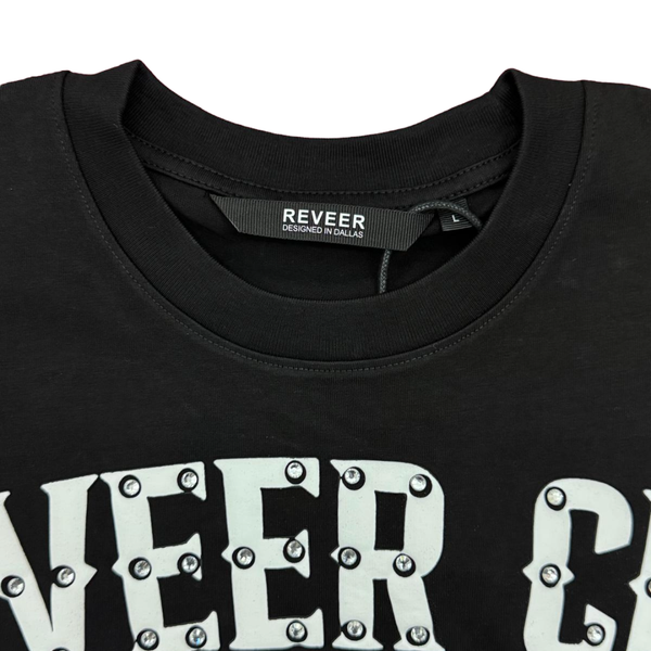 RVR "BE RICH" BLACK CROP TEE