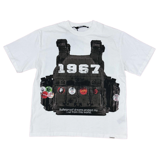 RVR "VEST" WHITE TEE