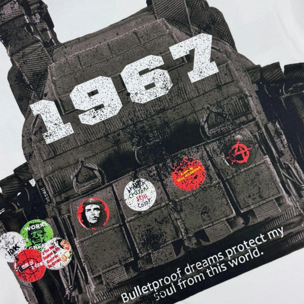 RVR "VEST" WHITE TEE