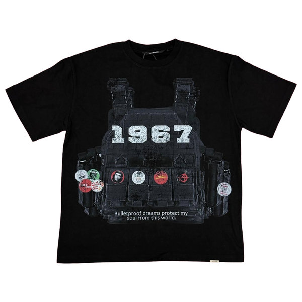 RVR "VEST" BLACK TEE