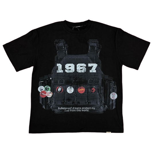 RVR "VEST" BLACK TEE