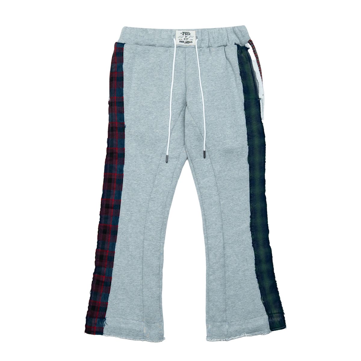 FR GREY MULTI FLANNEL FLARE SWEATPANTS