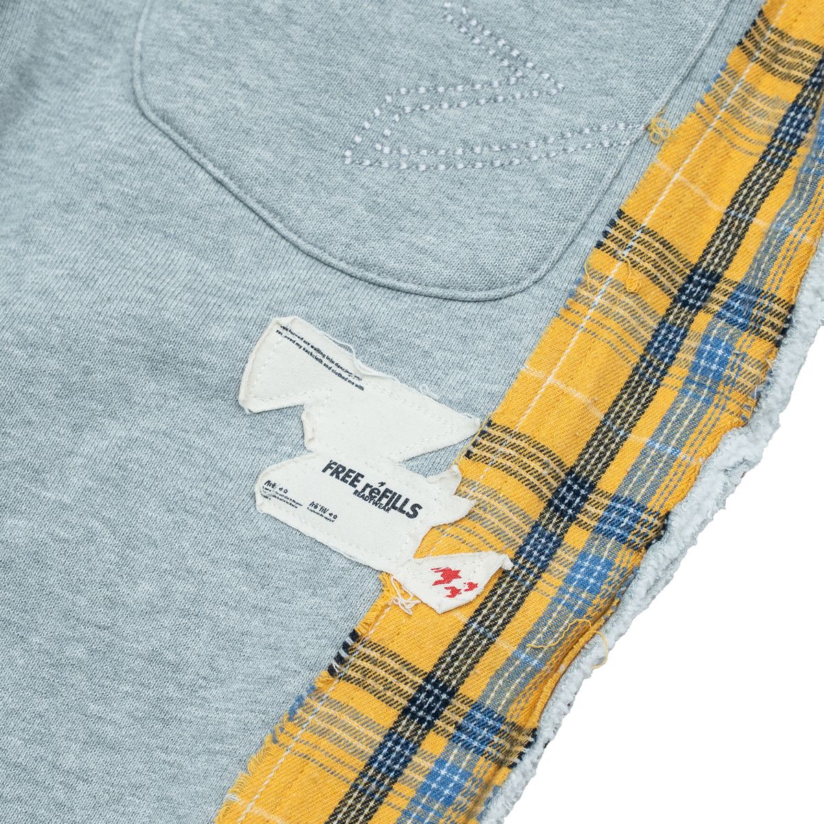 FR GREY MULTI FLANNEL FLARE SWEATPANTS