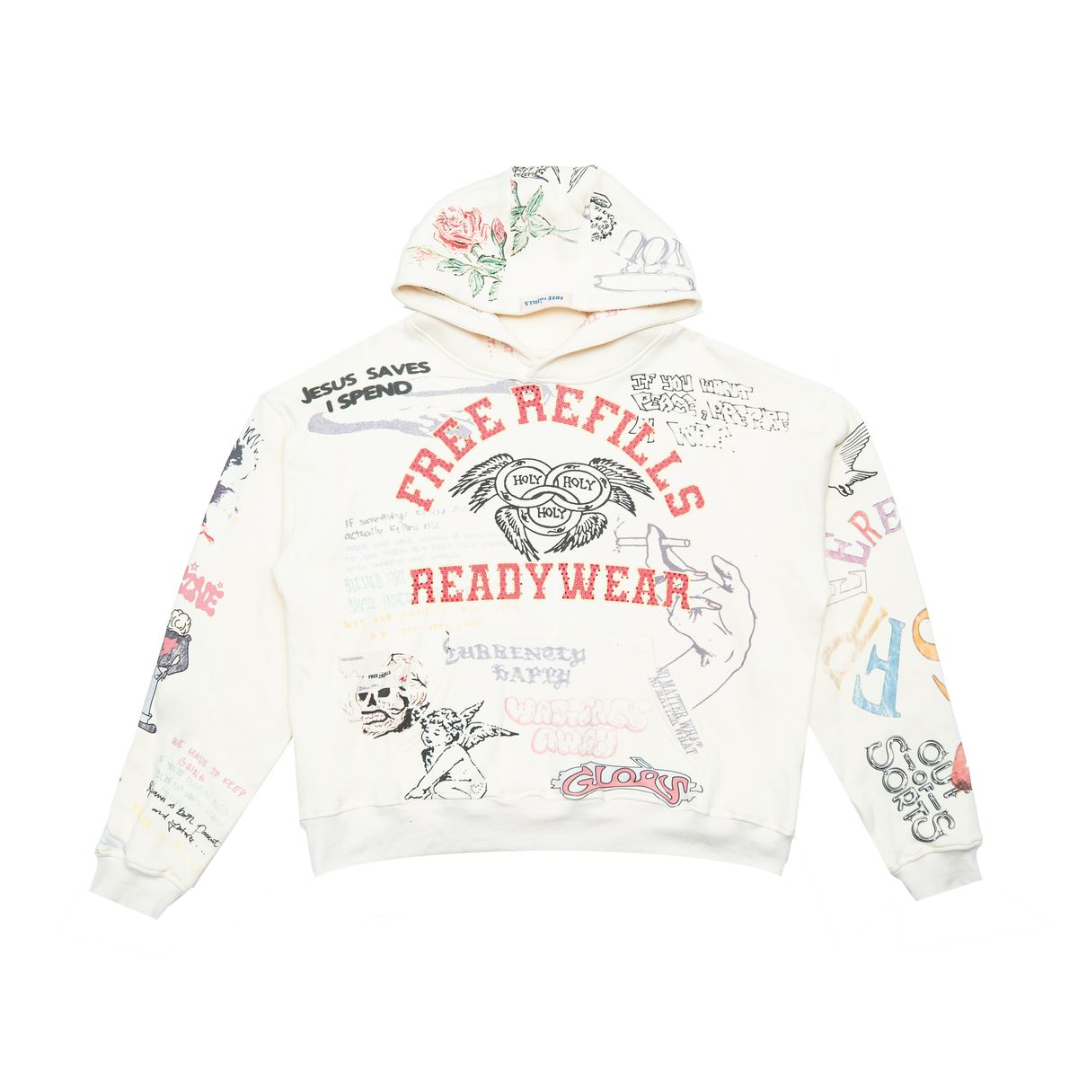 FR GRAFFITI HOODIE - OFF WHITE