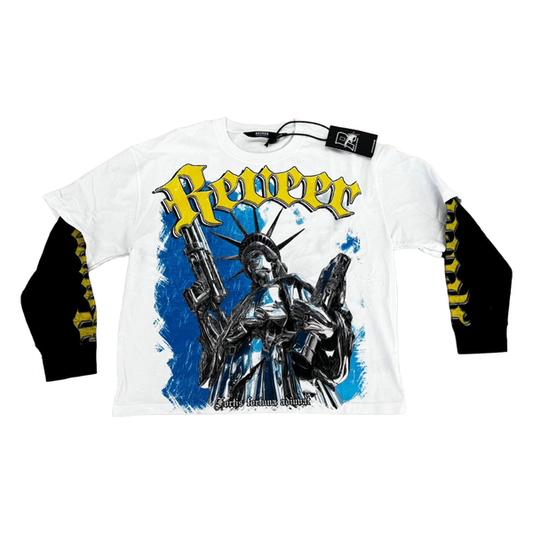 RVR "ARMORED LIBERTY" WHITE DOUBLE SLEEVE
